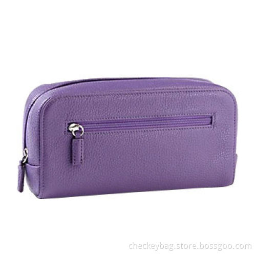 Makeup bag with two interior side pockets